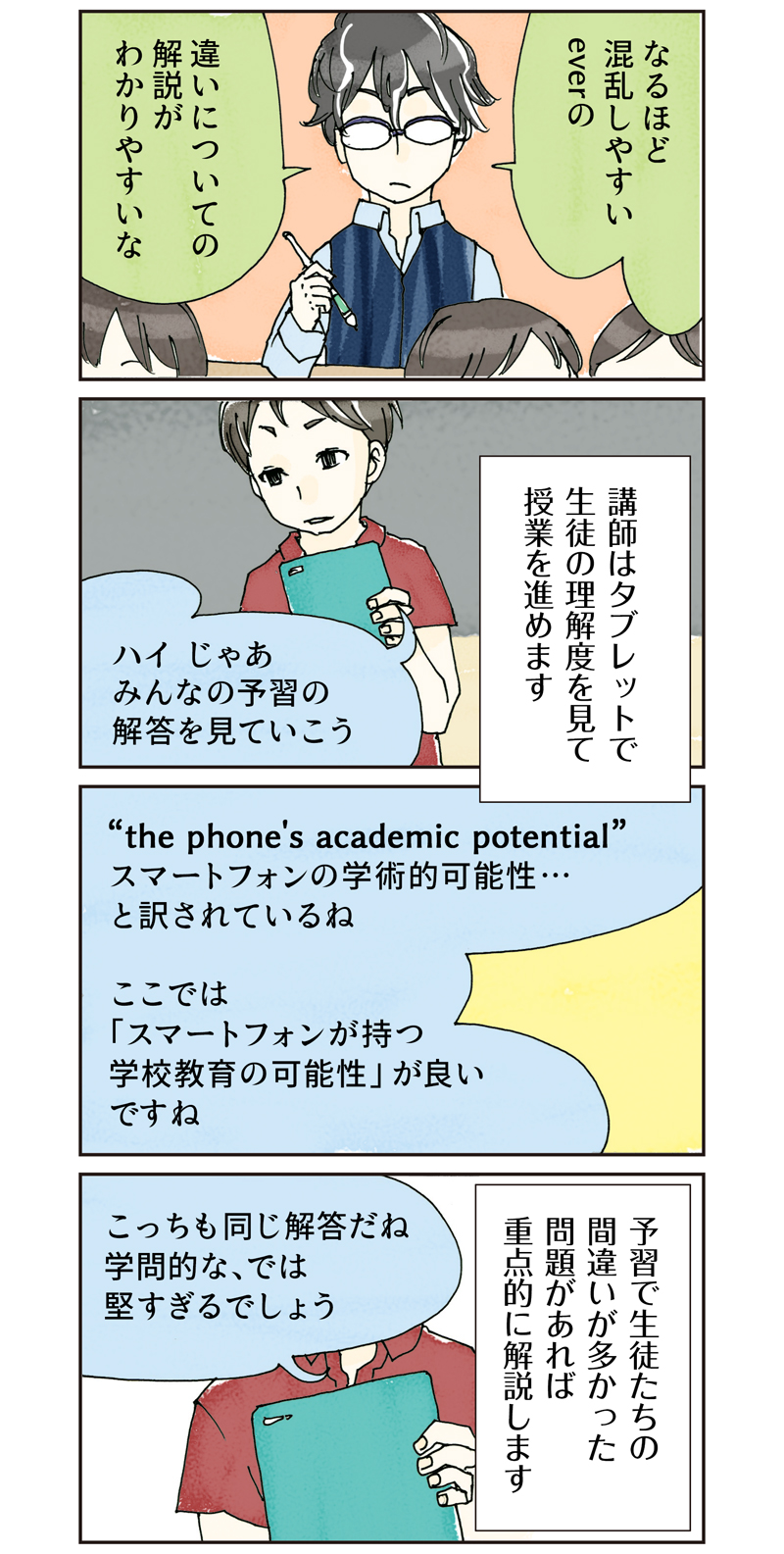 予習で生徒たちの間違いが多かった問題があれば重点的に解説します