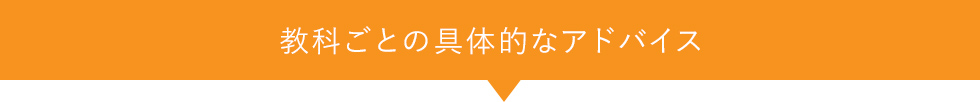 教科ごとの具体的なアドバイス