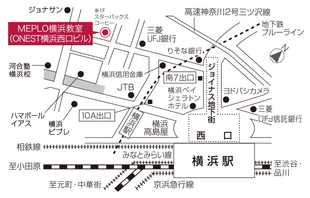 MEPLO横浜教室 アクセスマップ