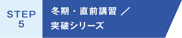 STEP5：冬期・直前講習／突破シリーズ