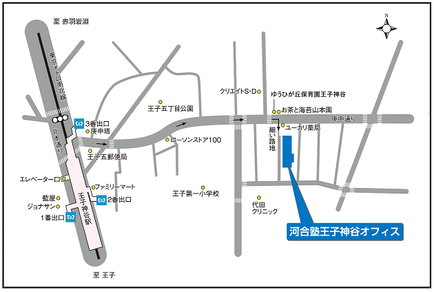 王子神谷CBTセンターの地図