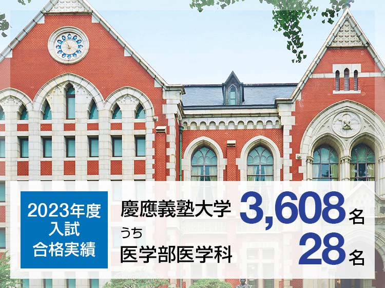 【2023年度入試 合格実績】慶應義塾大学3,608名、うち医学部医学科28名