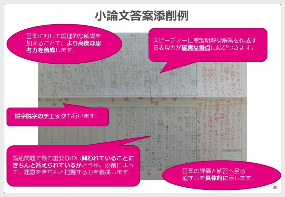 小論文添削指導