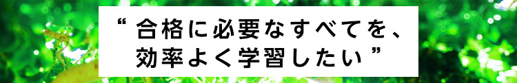 “合格に必要なすべてを、効率よく学習したい”