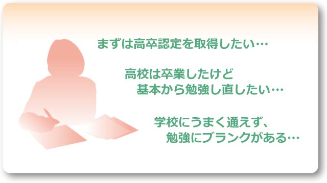 「いろいろな状況からの大学進学」ひとりひとりの状況にあわせたサポートの様子を紹介します