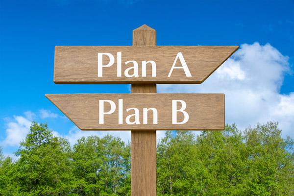 ２つのプラン・ルートを表す画像。道は戦略的に選ぶことができることをお伝えしたいイメージ。