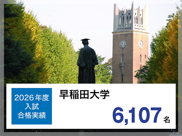 2026年度入試　合格実績　早稲田大学 6,107名