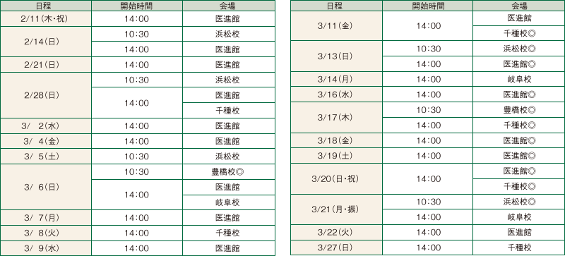 医学科志望者専用入塾説明会 日程画像