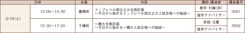 難関大志望者のためのスペシャルday