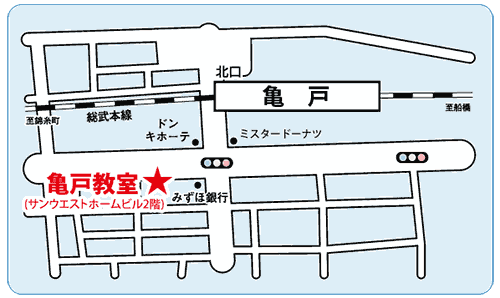 河合塾Wings亀戸教室周辺地図