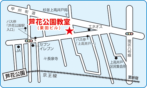 河合塾Wings芦花公園教室周辺地図